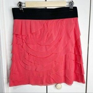 EXPRESS Women Mini Skirt Sz M Ruffle Mech